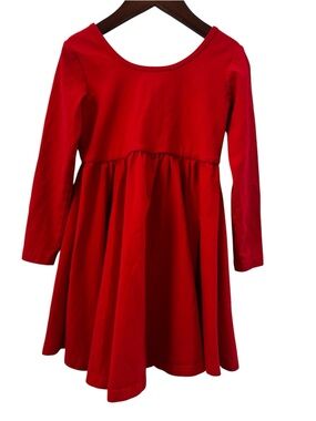 Stelle Red Twirl Dress Girls Size 4 Long Sleeve Ballet Dance Skater Dress